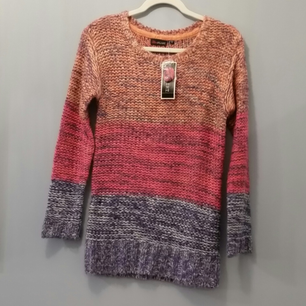 Ultra Flirt Multi Colored Sweater- Size Medium